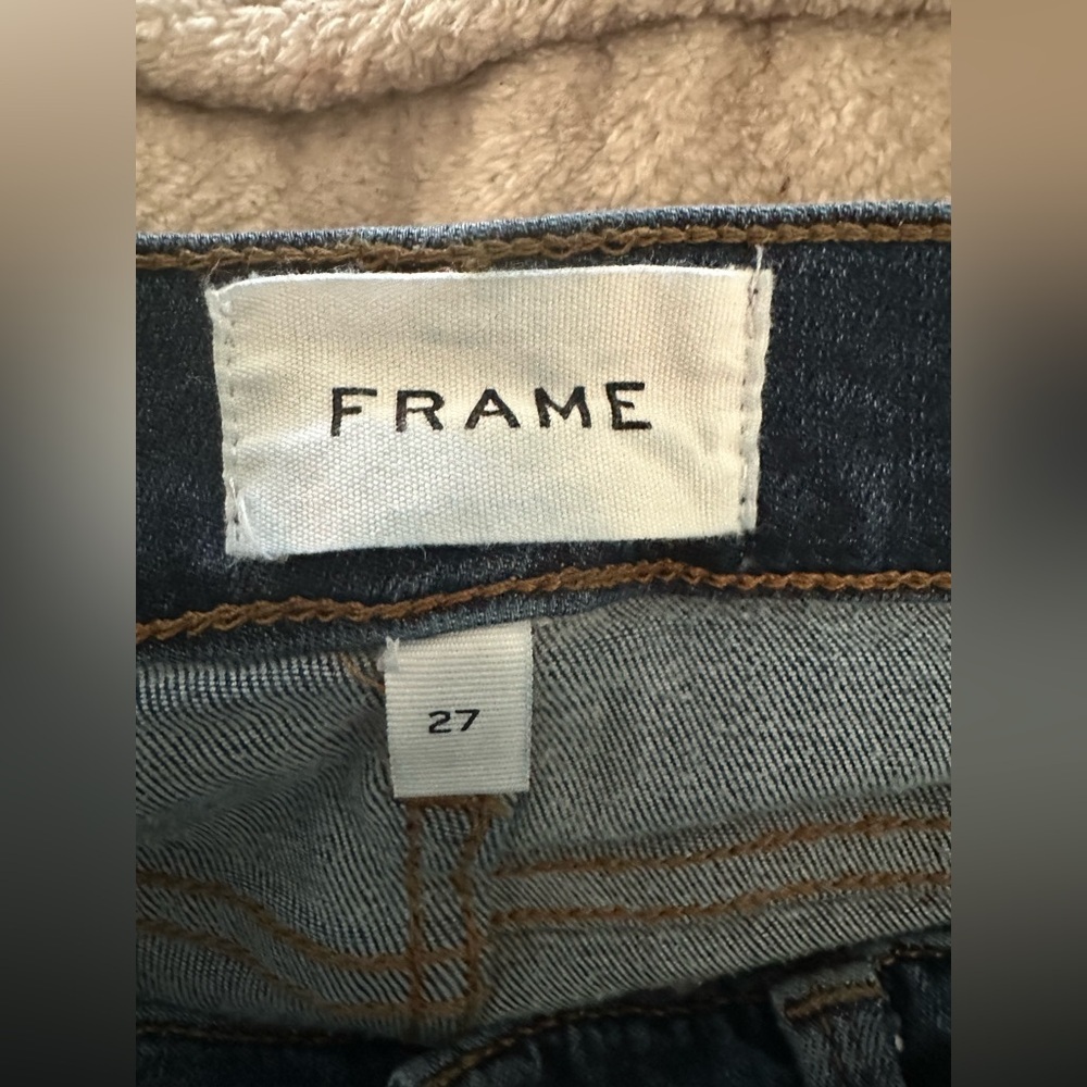 Frame Le High Skinny Jeans Dark Wash Blue Size 27 - Picture 6 of 11